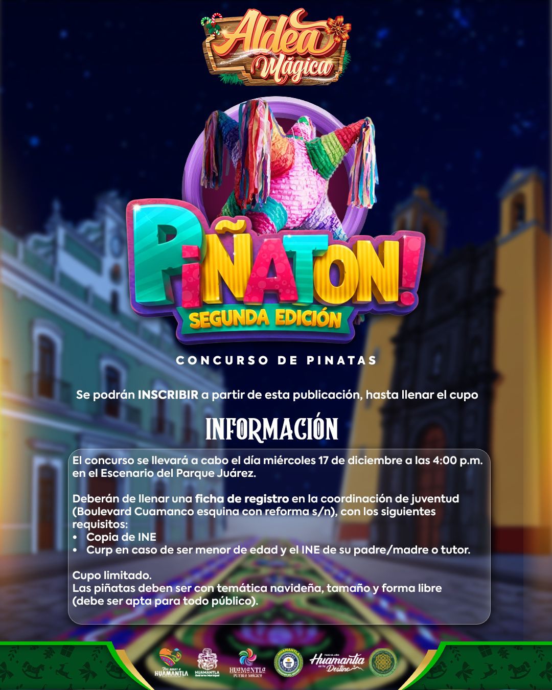 Huamantla invita a la segunda edición del ‘Piñatón’ en la Aldea Mágica